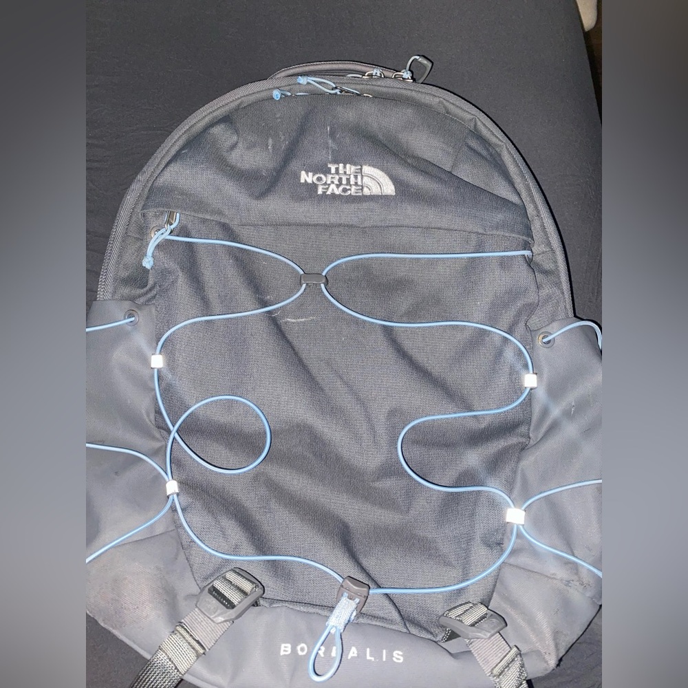 Zinc Grey Dark Heather - Powder Blue The North Face backpack